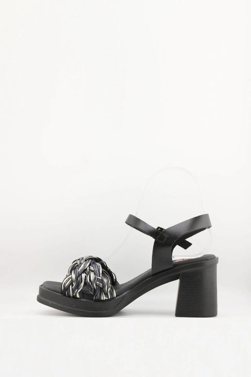 Porronet Braided Strap Block Heel Sandal